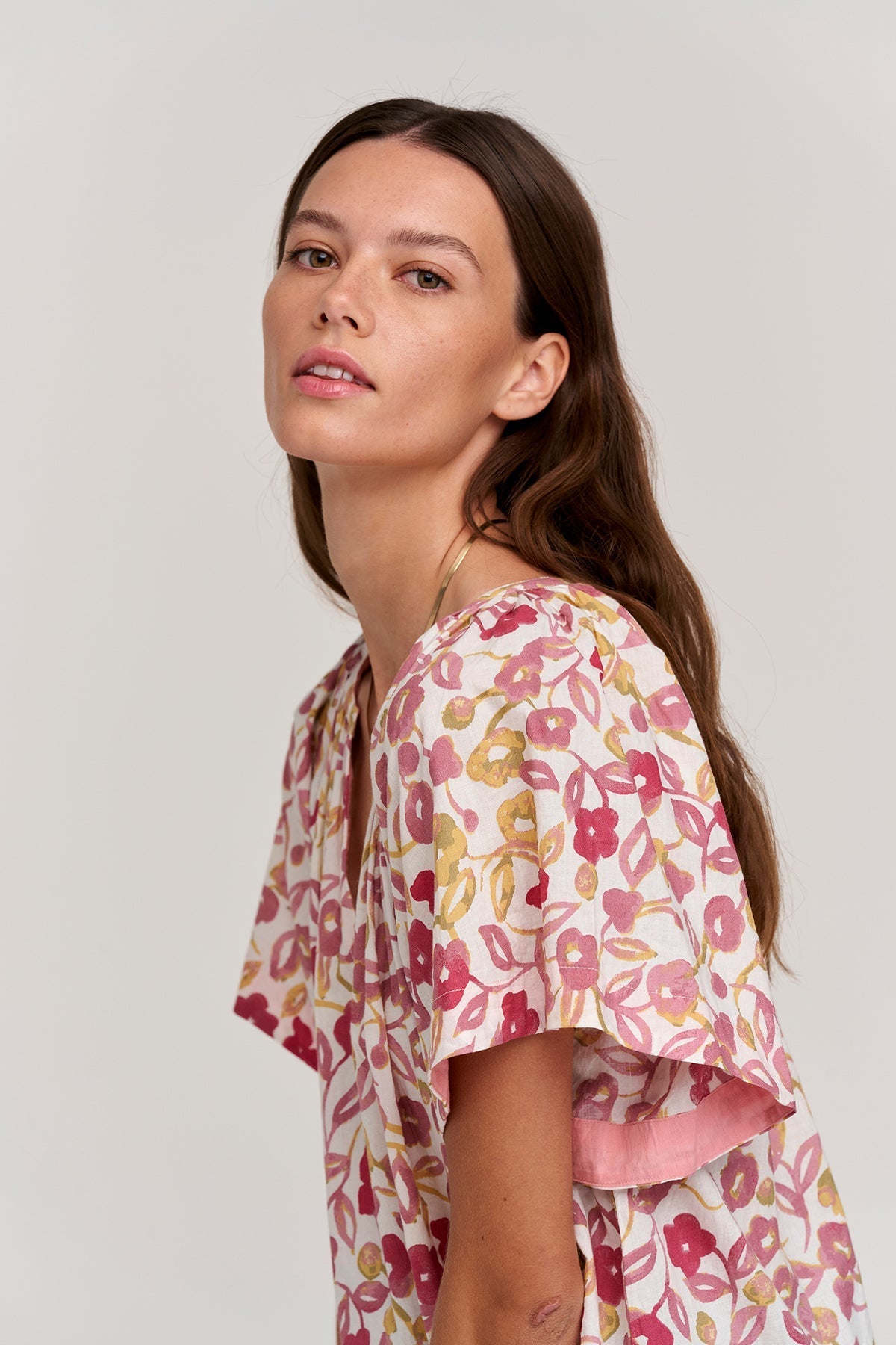 JUNO PRINTED COTTON CAMBRIC TOP - Velvet Staging 2.0