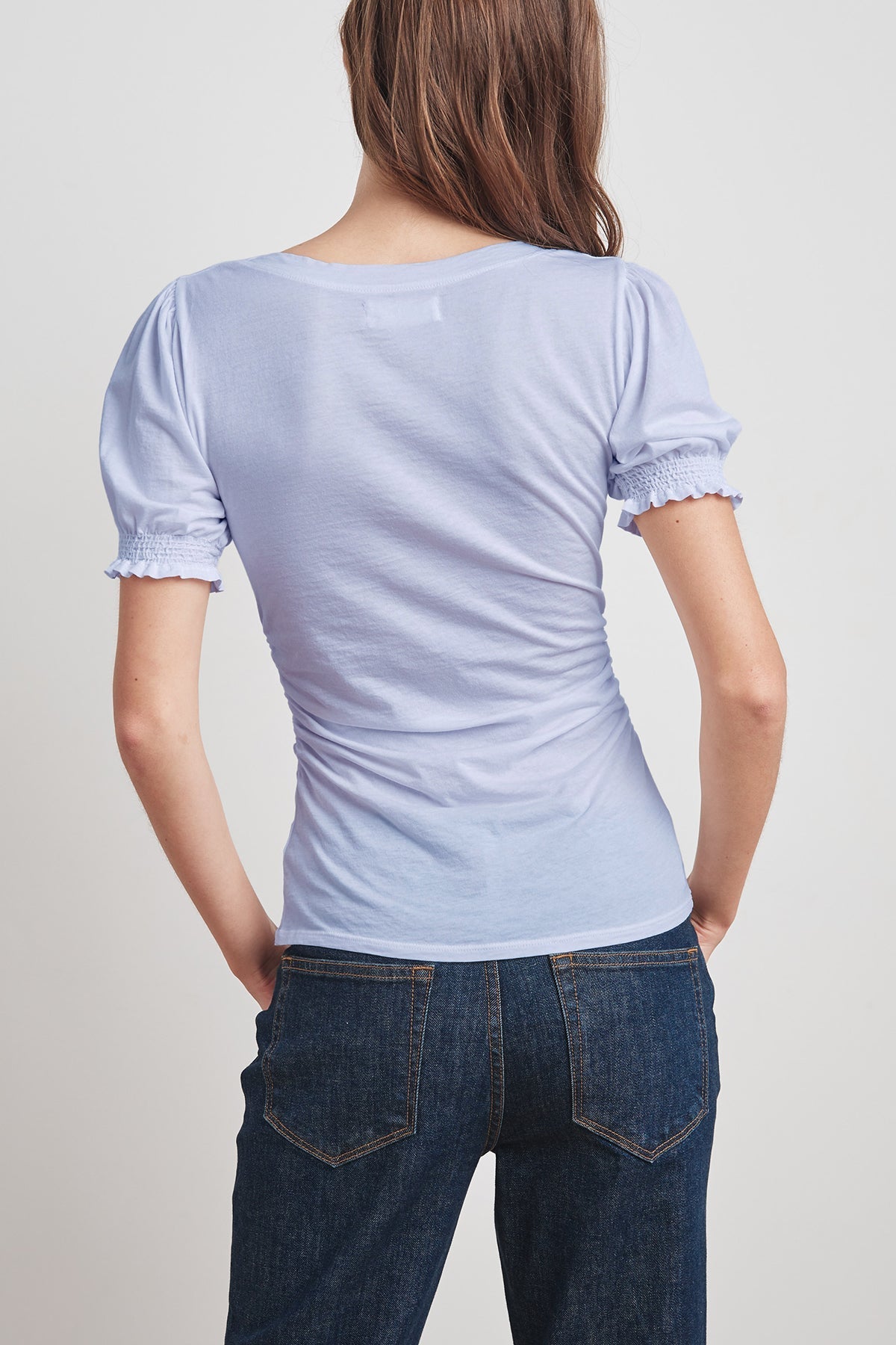 KAMI GAUZY WHISPER SHIRRED SLEEVE TOP - Velvet Staging 2.0