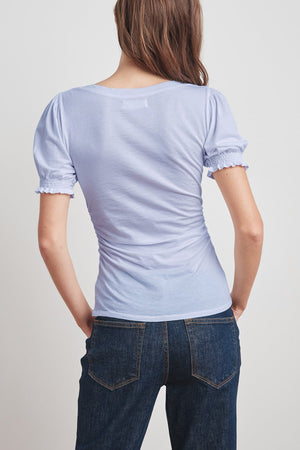 KAMI GAUZY WHISPER SHIRRED SLEEVE TOP - Velvet Staging 2.0