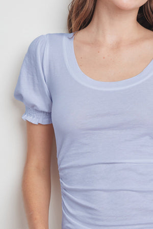 KAMI GAUZY WHISPER SHIRRED SLEEVE TOP - Velvet Staging 2.0