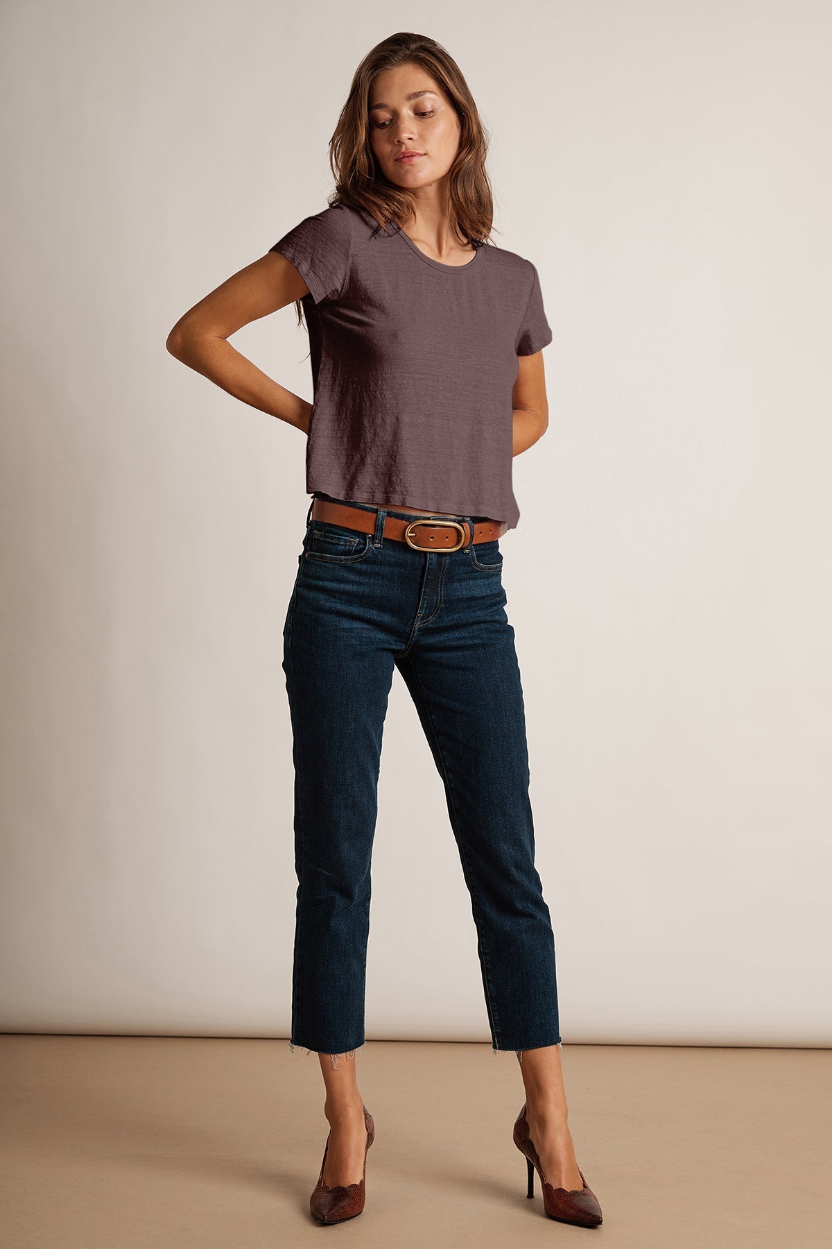 KAROLINA HI RISE STRAIGHT LEG CUT OFF JEANS - Velvet Staging 2.0-26916196974788