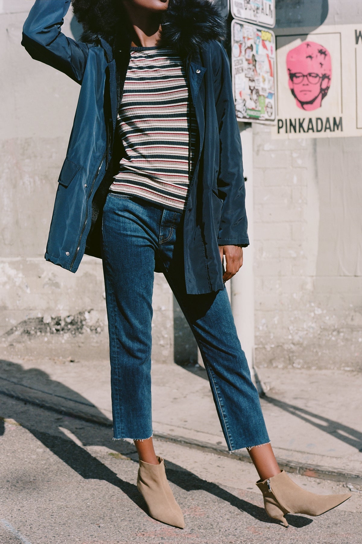 KAROLINA HI RISE STRAIGHT LEG CUT OFF JEANS - Velvet Staging 2.0