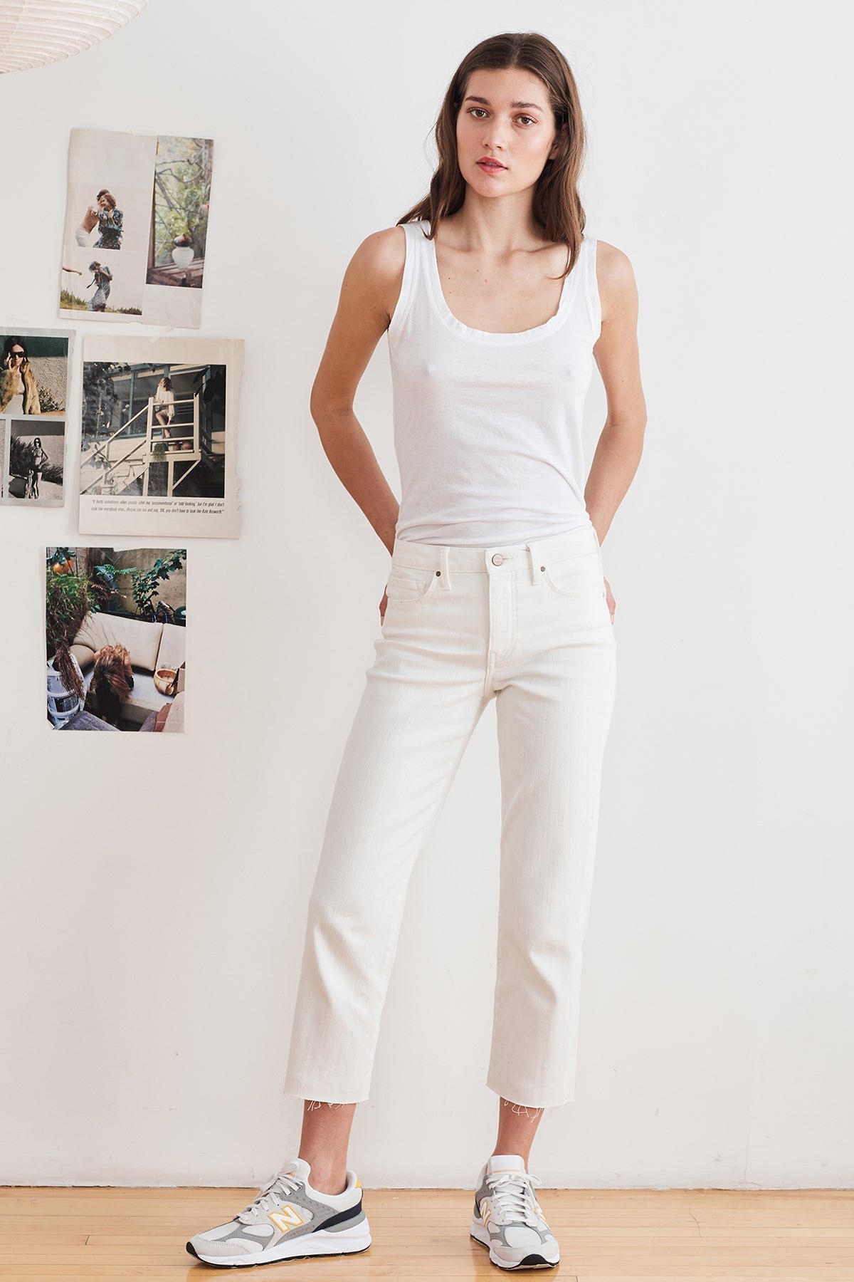 KAROLINA HI RISE STRAIGHT LEG CUT OFF JEANS - Velvet Staging 2.0