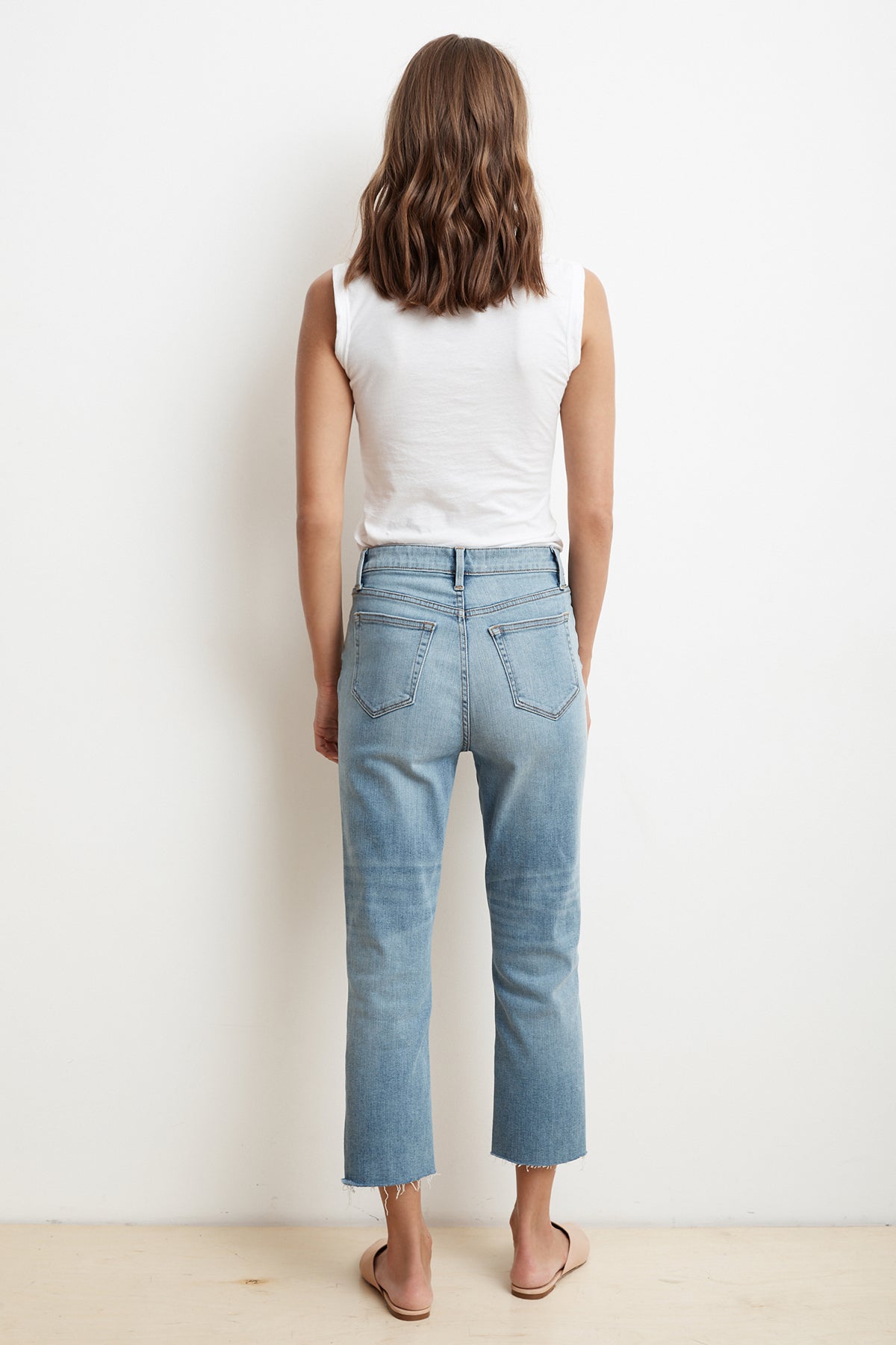 KAROLINA HI RISE STRAIGHT LEG CUT OFF JEANS - Velvet Staging 2.0-26916197138628