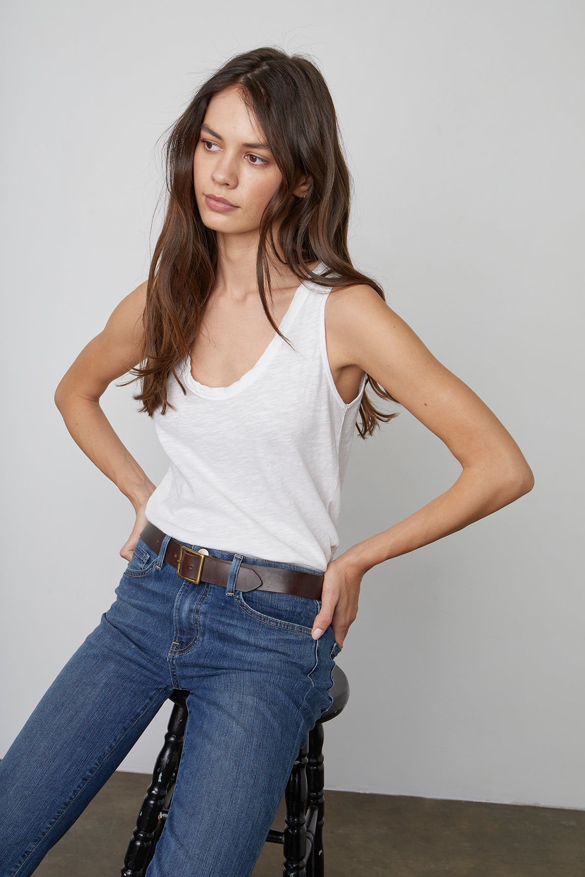 KATE HIGH RISE CROP JEAN Velvet by Graham & Spencer