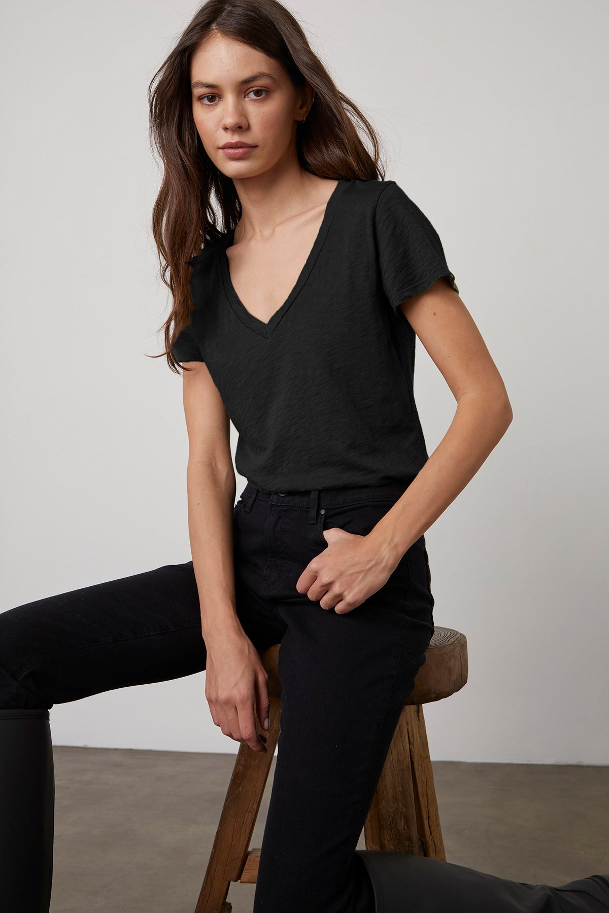 KATE HIGH RISE CROP JEAN Velvet by Graham & Spencer