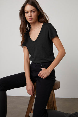 KATE HIGH RISE CROP JEAN Velvet by Graham & Spencer