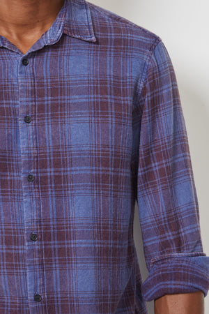 KENNETH PLAID BUTTON-UP SHIRT - Velvet Staging 2.0