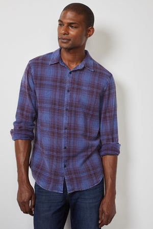 KENNETH PLAID BUTTON-UP SHIRT - Velvet Staging 2.0