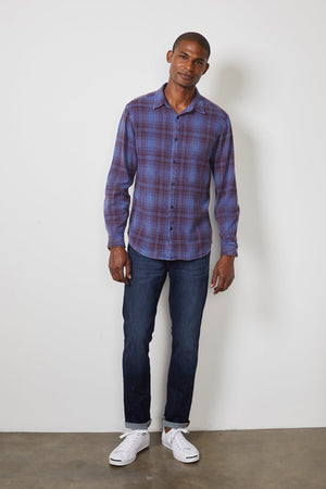 KENNETH PLAID BUTTON-UP SHIRT - Velvet Staging 2.0