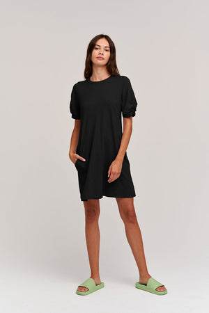 KESHA PUFF SLEEVE DRESS - Velvet Staging 2.0