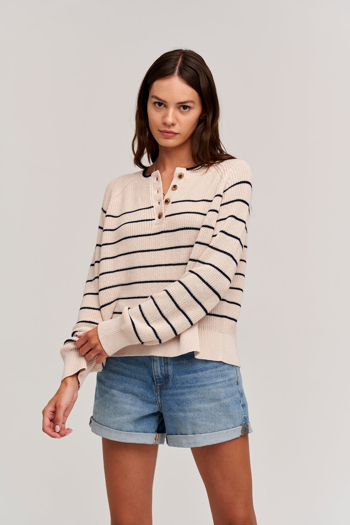 KIERRA HENLEY SWEATER - Velvet Staging 2.0