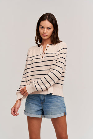 KIERRA HENLEY SWEATER - Velvet Staging 2.0
