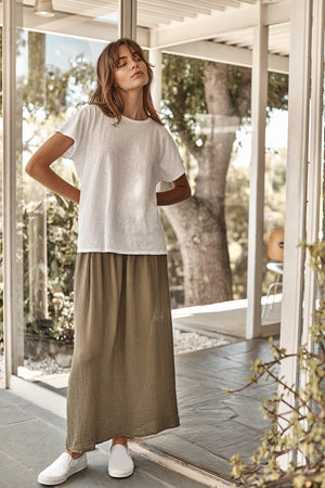 KIKI COTTON SLUB CREW TEE - Velvet Staging 2.0
