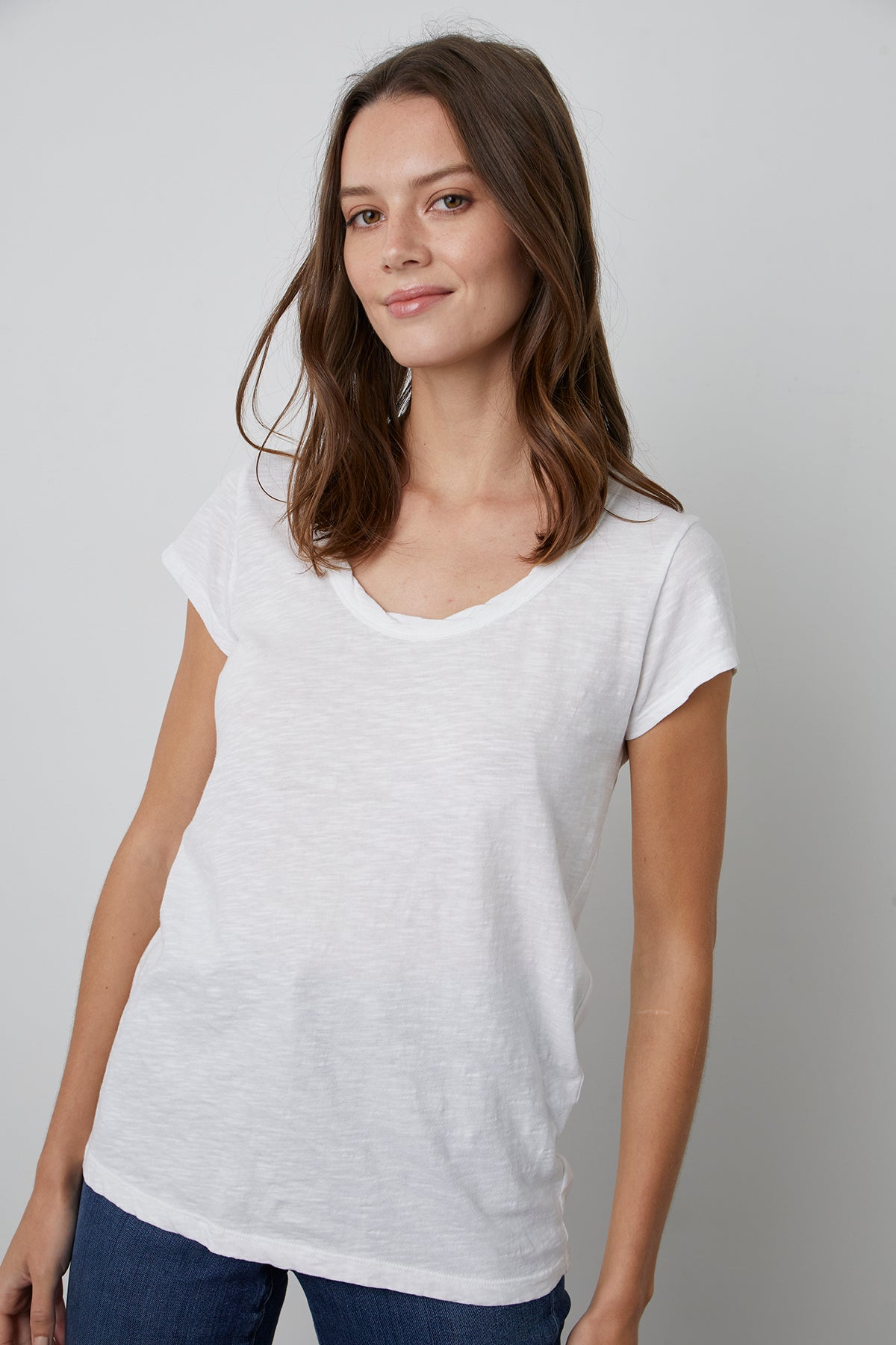   KIRA ORIGINAL SLUB SCOOP NECK TEE - Velvet Staging 2.0 