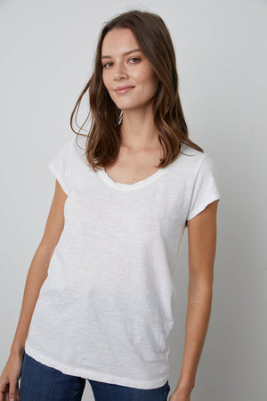 KIRA ORIGINAL SLUB SCOOP NECK TEE - Velvet Staging 2.0