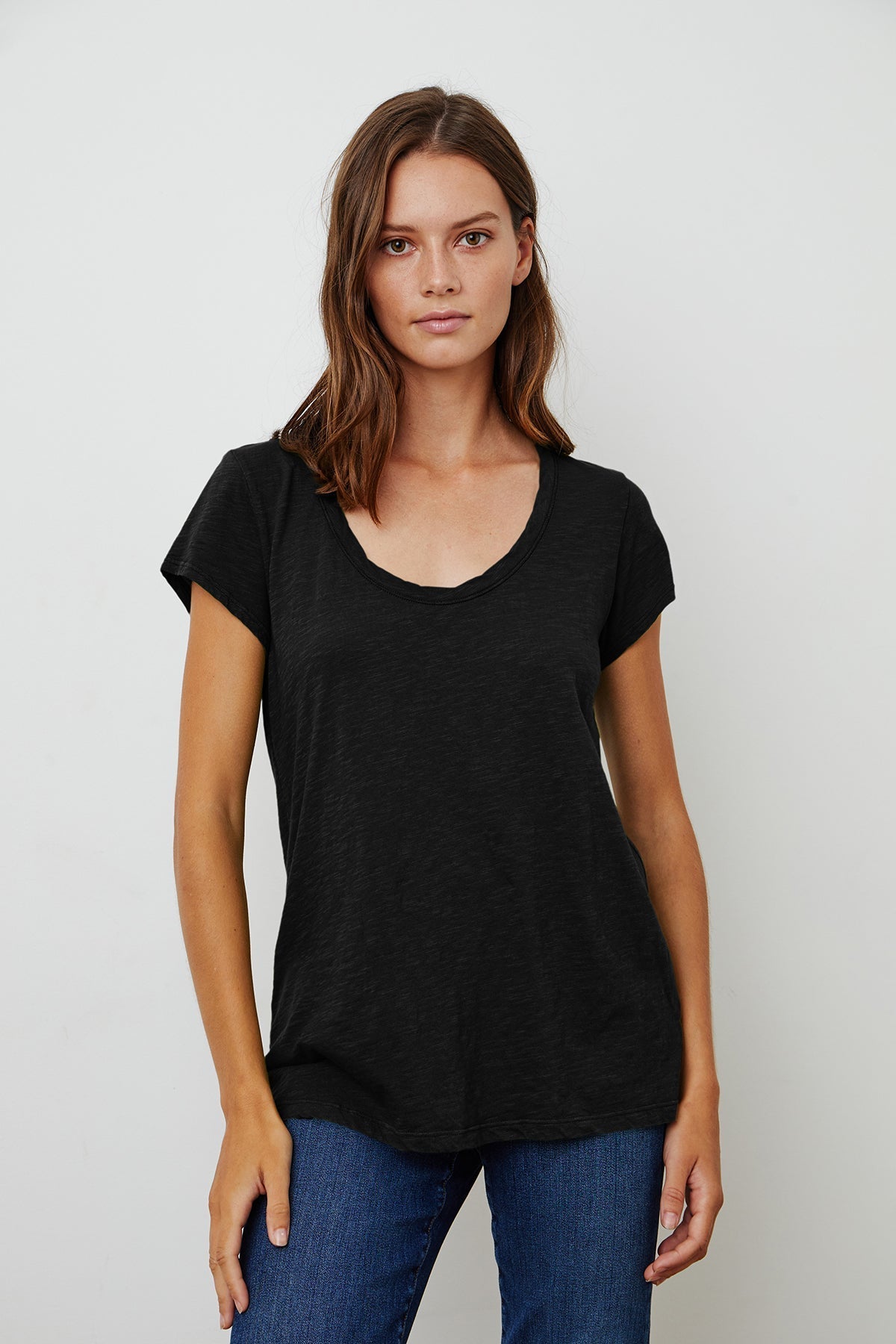   KIRA ORIGINAL SLUB SCOOP NECK TEE - Velvet Staging 2.0 