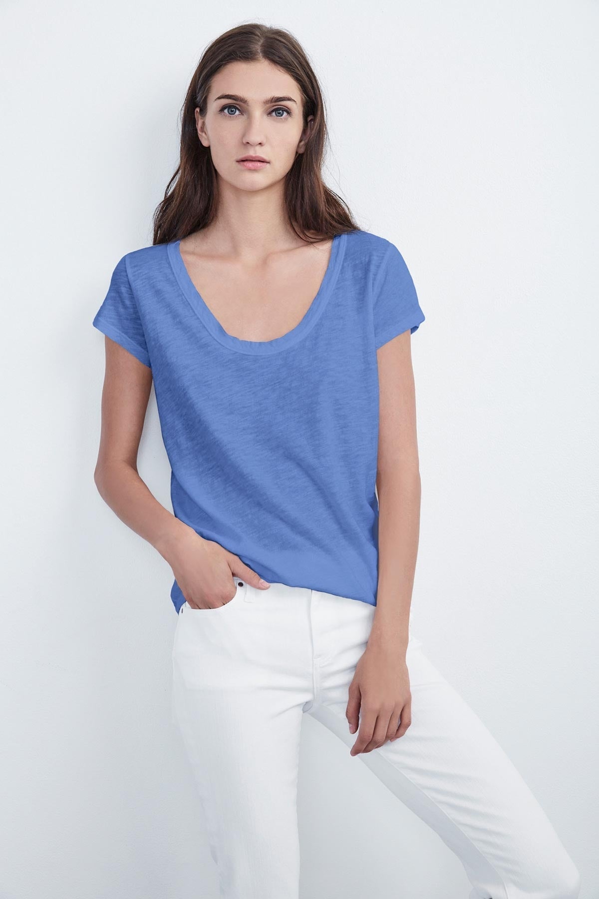   KIRA ORIGINAL SLUB SCOOP NECK TEE - Velvet Staging 2.0 