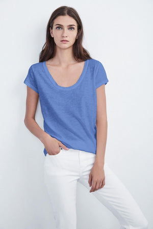 KIRA ORIGINAL SLUB SCOOP NECK TEE - Velvet Staging 2.0