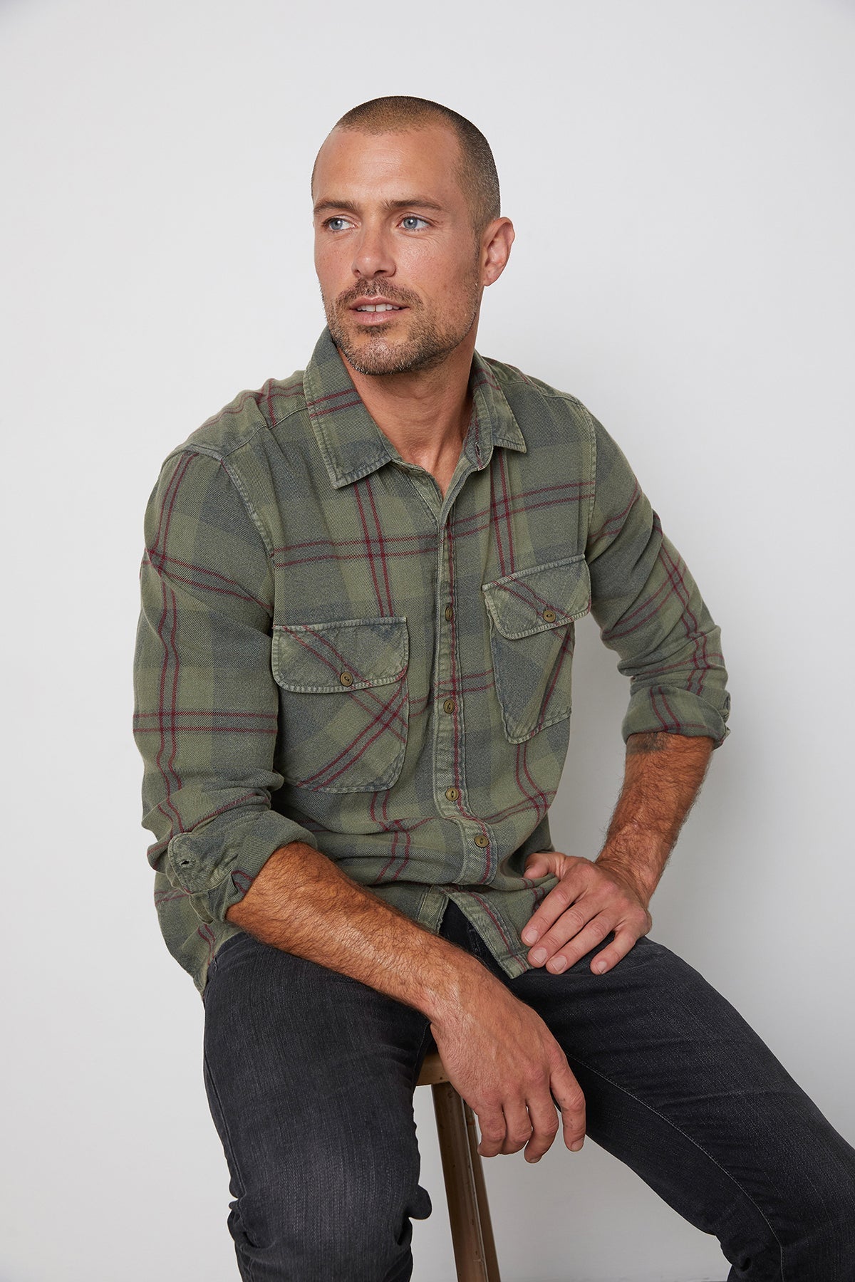 KIRK PLAID BUTTON-UP SHIRT - Velvet Staging 2.0-26916207886532