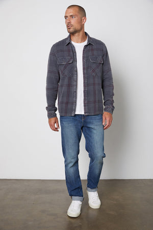 KIRK PLAID BUTTON-UP SHIRT - Velvet Staging 2.0