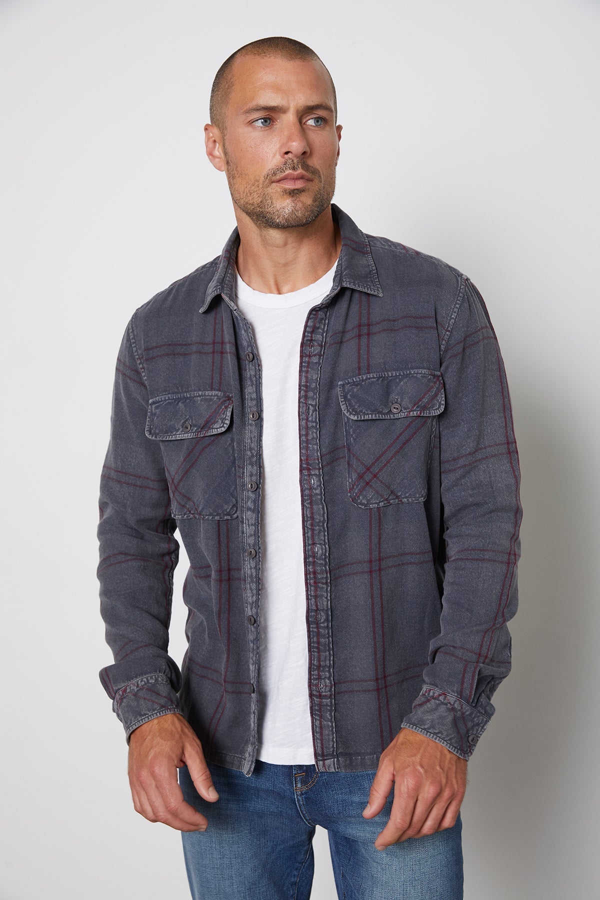 KIRK PLAID BUTTON-UP SHIRT - Velvet Staging 2.0-26916207689924