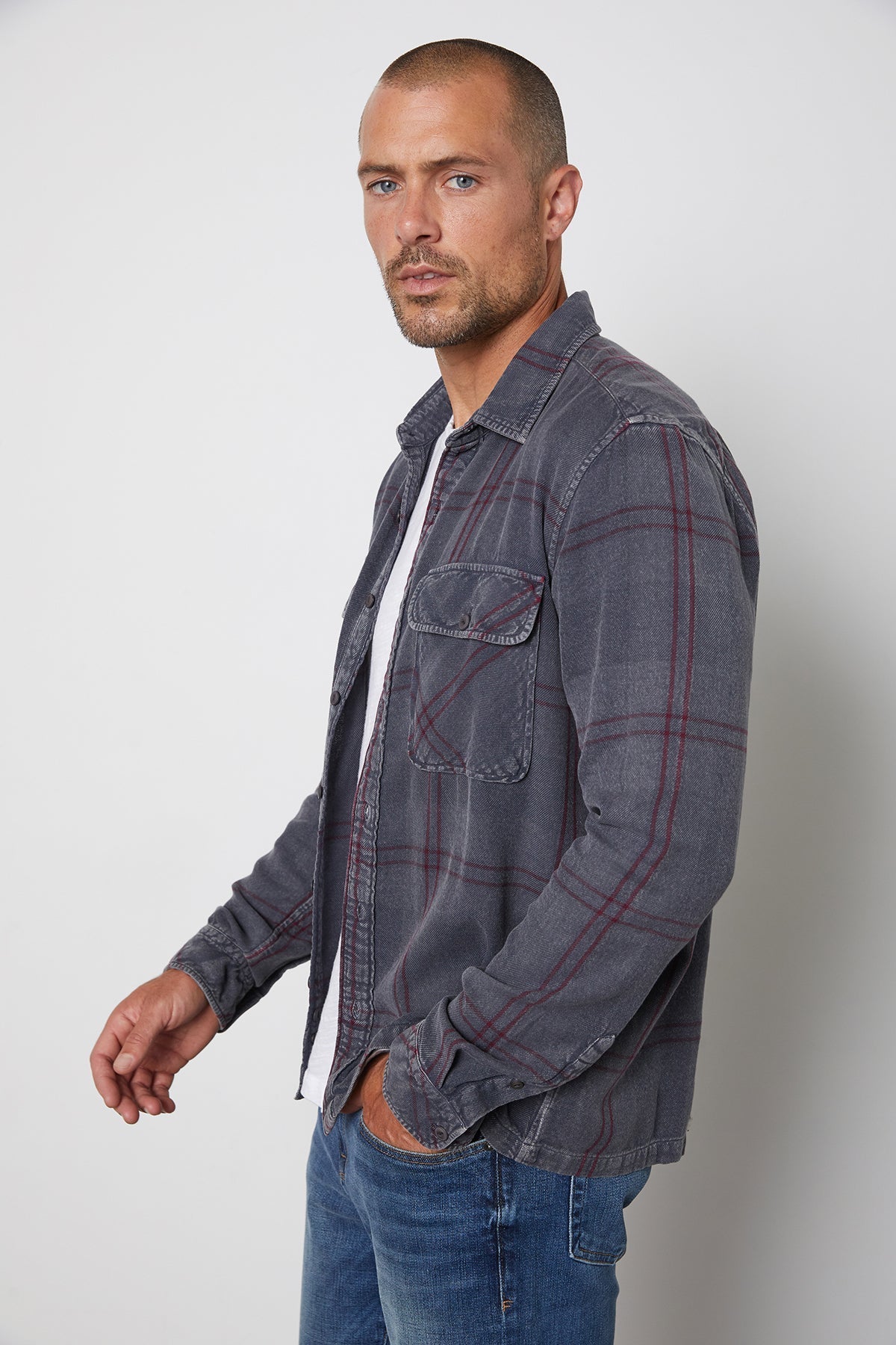 KIRK PLAID BUTTON-UP SHIRT - Velvet Staging 2.0-26916207657156
