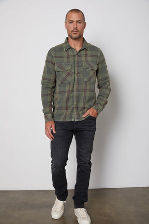 KIRK PLAID BUTTON-UP SHIRT - Velvet Staging 2.0