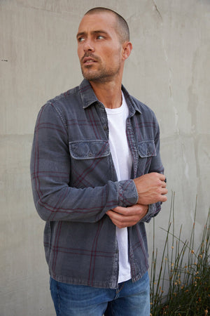 KIRK PLAID BUTTON-UP SHIRT - Velvet Staging 2.0
