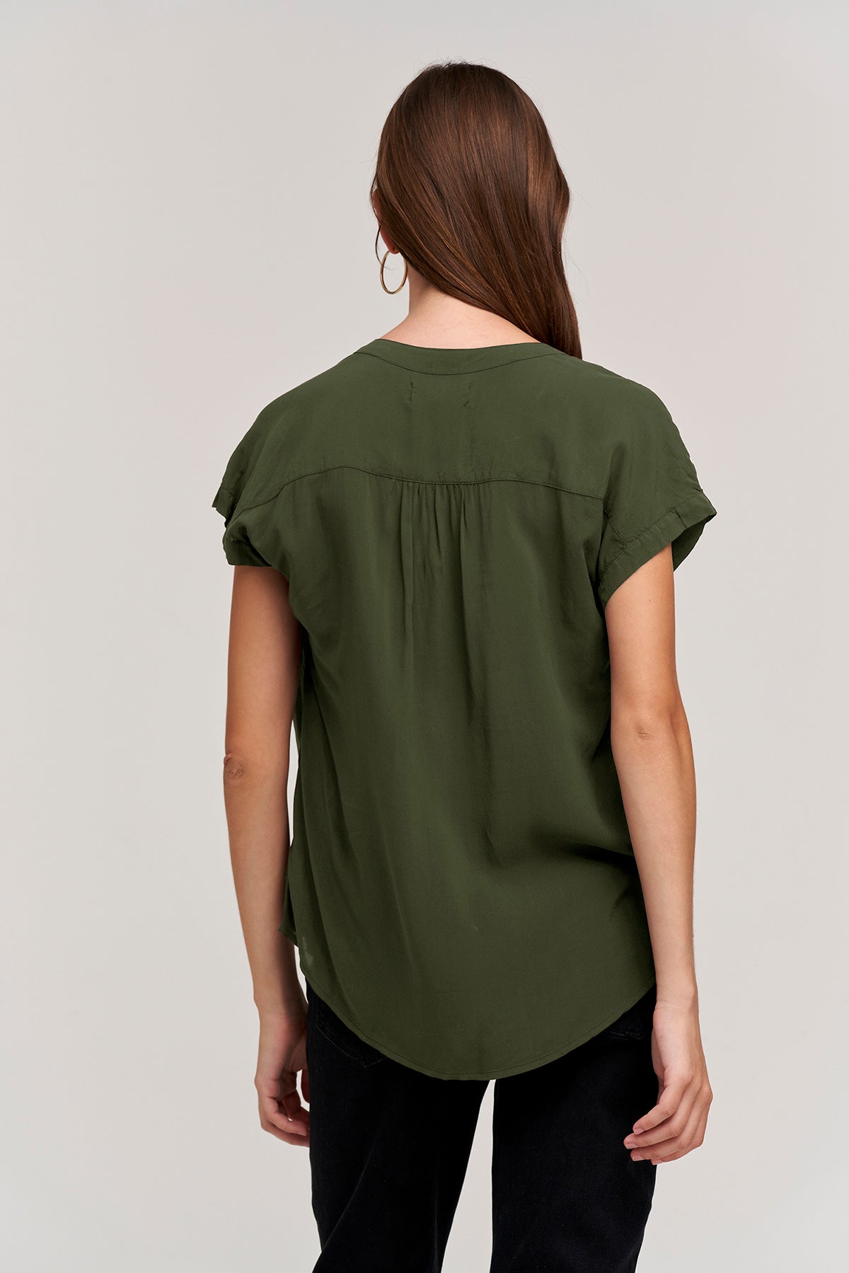 KRISTIN HALF-PLACKET BLOUSE - Velvet Staging 2.0