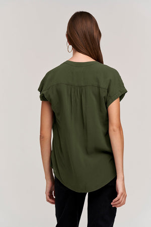KRISTIN HALF-PLACKET BLOUSE - Velvet Staging 2.0