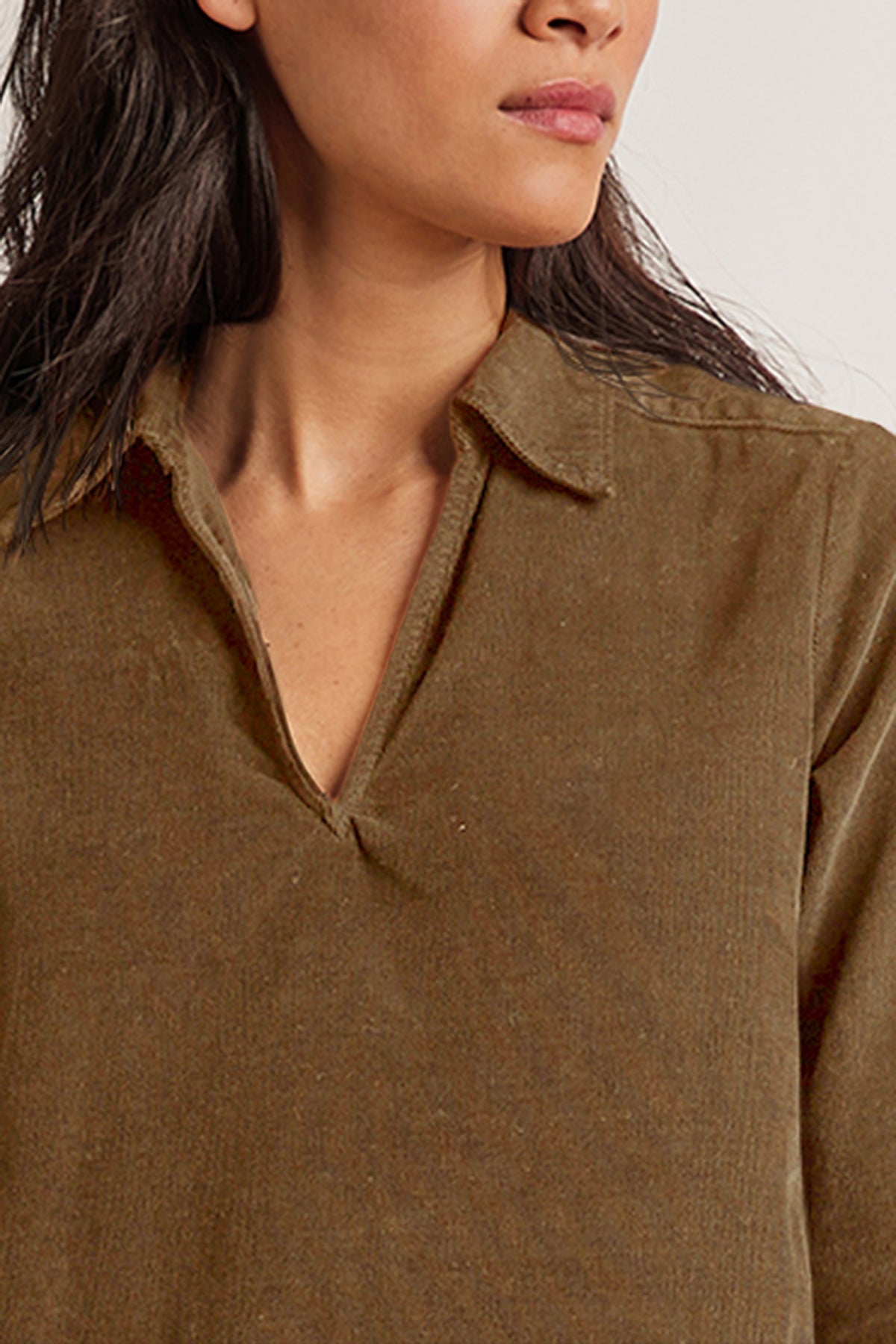 LANA CORDUROY SHIRT DRESS - Velvet Staging 2.0