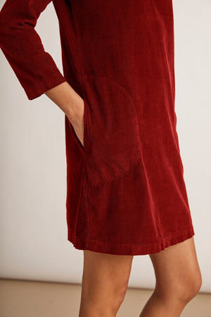 LANA CORDUROY SHIRT DRESS - Velvet Staging 2.0