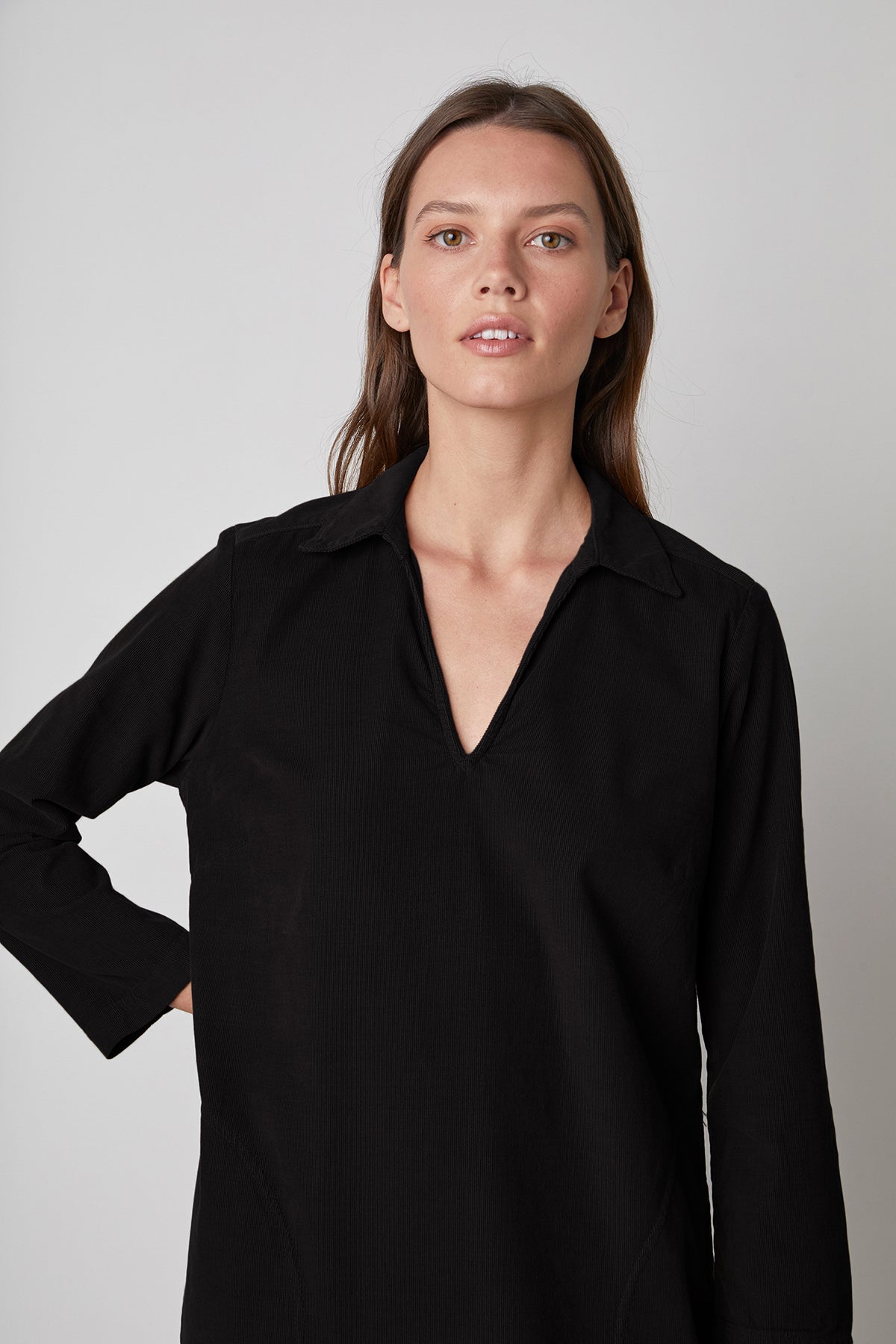 LANA CORDUROY SHIRT DRESS - Velvet Staging 2.0