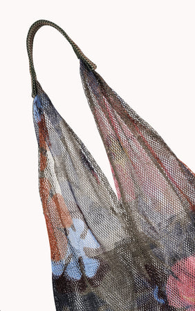 LARGE FLORAL PRINT MESH TOTE BY EPICE - Velvet Staging 2.0