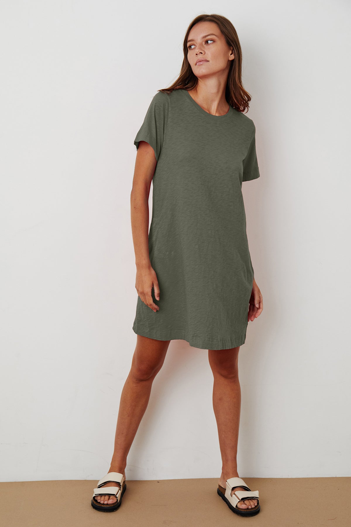 LEIGH COTTON SLUB DRESS - Velvet Staging 2.0-26916219257028