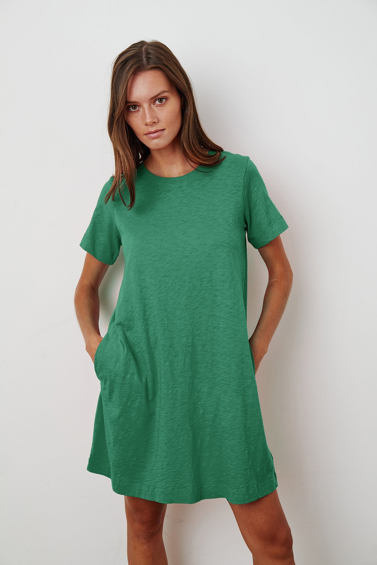 LEIGH COTTON SLUB DRESS - Velvet Staging 2.0-26916219551940