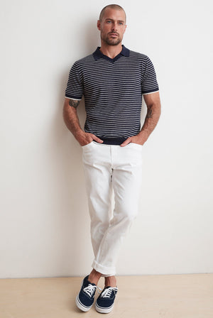 LEON STRIPED POLO - Velvet Staging 2.0