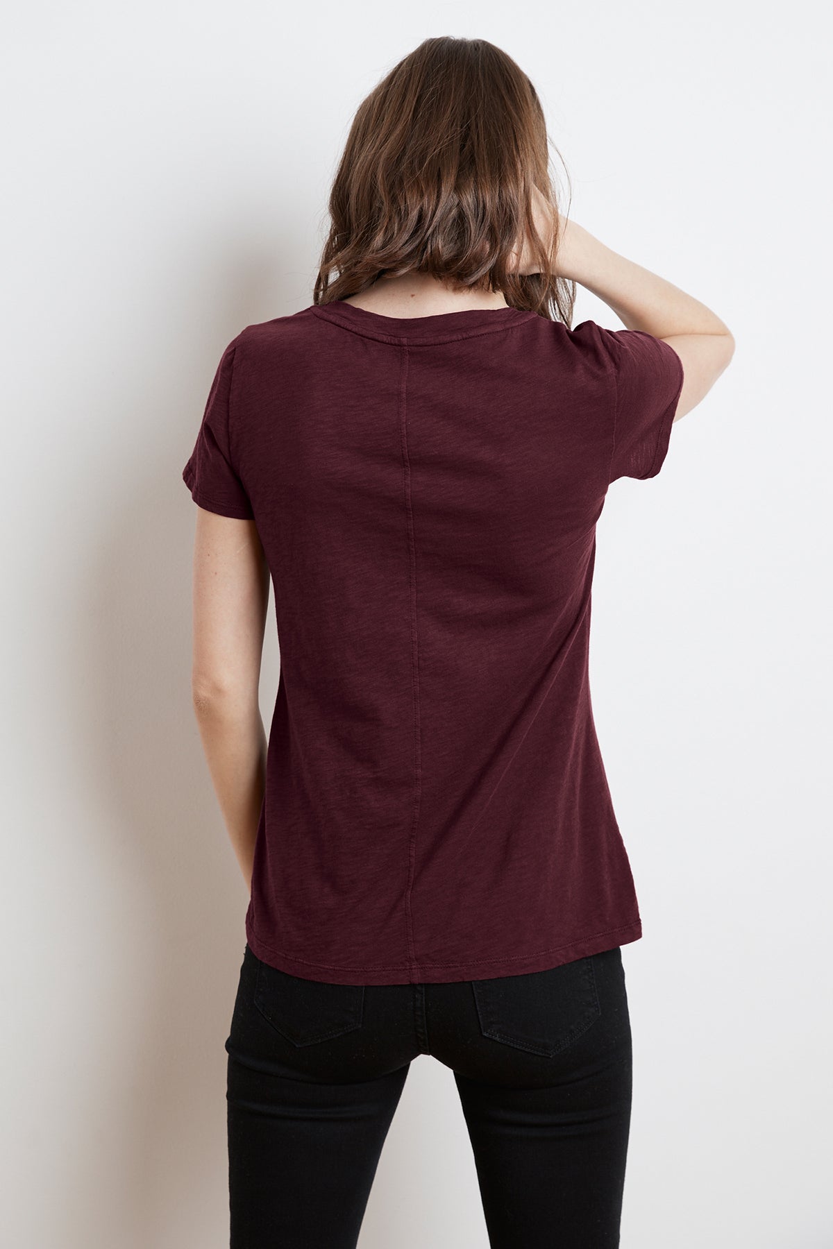 LILITH COTTON SLUB V-NECK TEE - Velvet Staging 2.0-26916224893124