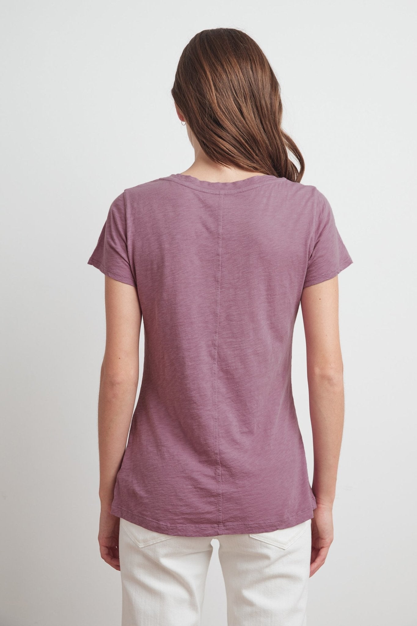 LILITH COTTON SLUB V-NECK TEE - Velvet Staging 2.0-26916221911236