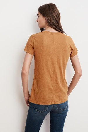 LILITH COTTON SLUB V-NECK TEE - Velvet Staging 2.0