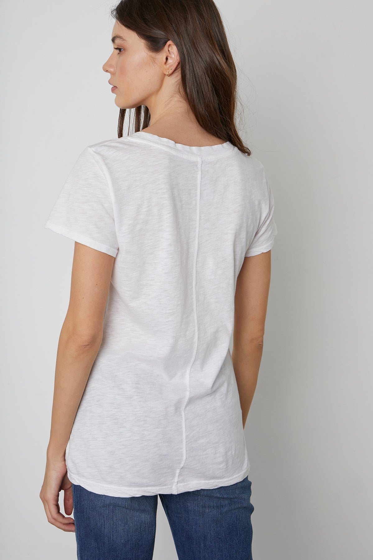   LILITH COTTON SLUB V-NECK TEE Velvet by Graham & Spencer 