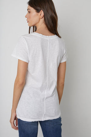 LILITH COTTON SLUB V-NECK TEE Velvet by Graham & Spencer