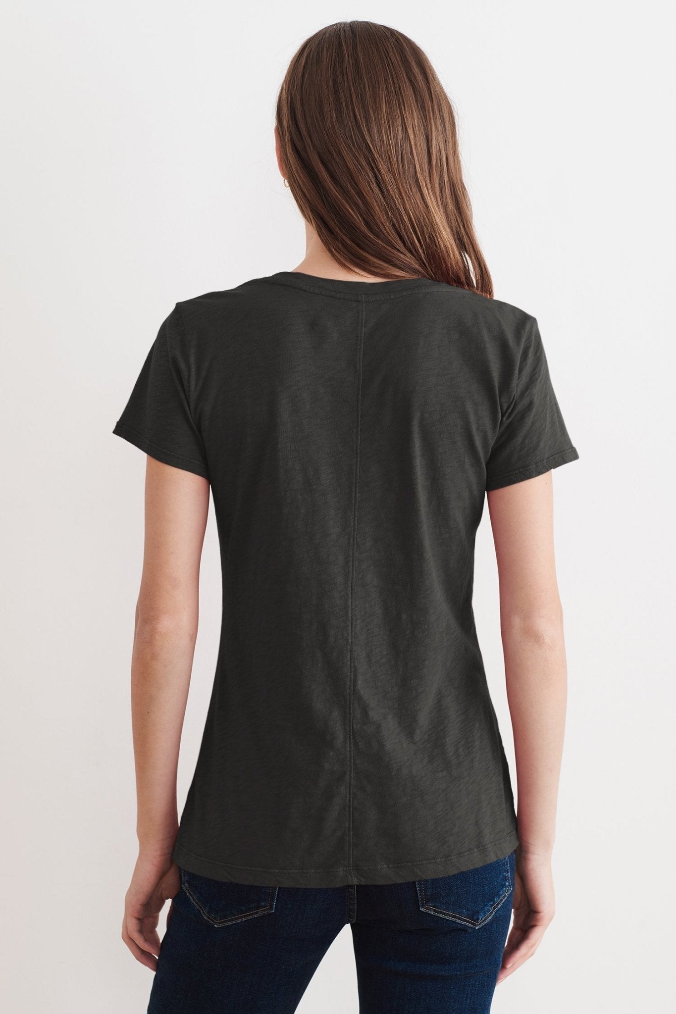 LILITH COTTON SLUB V-NECK TEE - Velvet Staging 2.0-26916224467140
