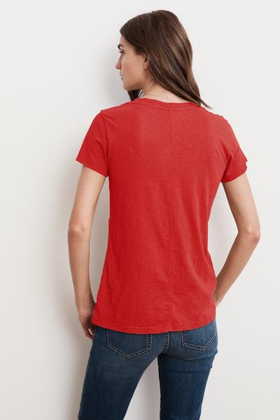 LILITH COTTON SLUB V-NECK TEE - Velvet Staging 2.0