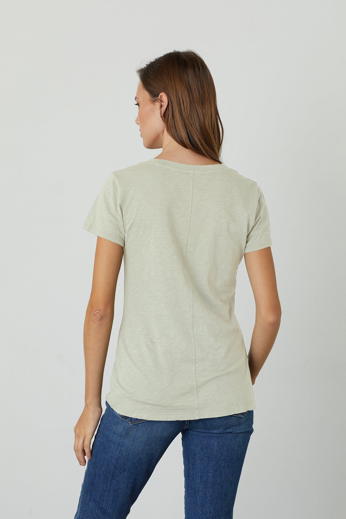 LILITH COTTON SLUB V-NECK TEE - Velvet Staging 2.0