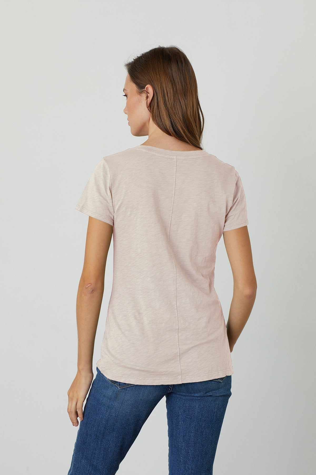 LILITH COTTON SLUB V-NECK TEE - Velvet Staging 2.0