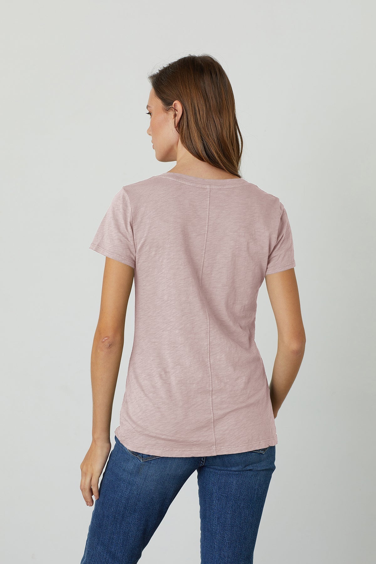   LILITH COTTON SLUB V-NECK TEE Velvet by Graham & Spencer 