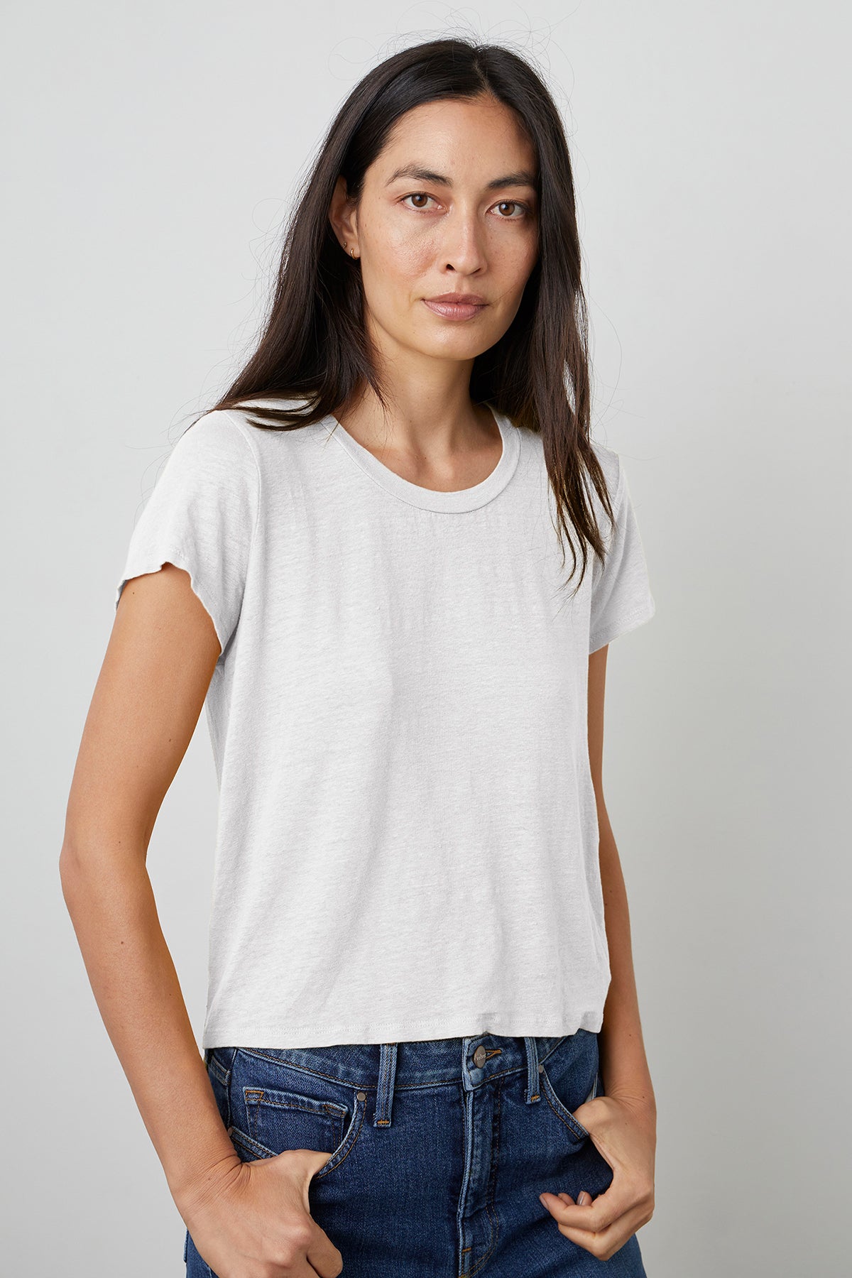 Casey Crew Neck Tee in White