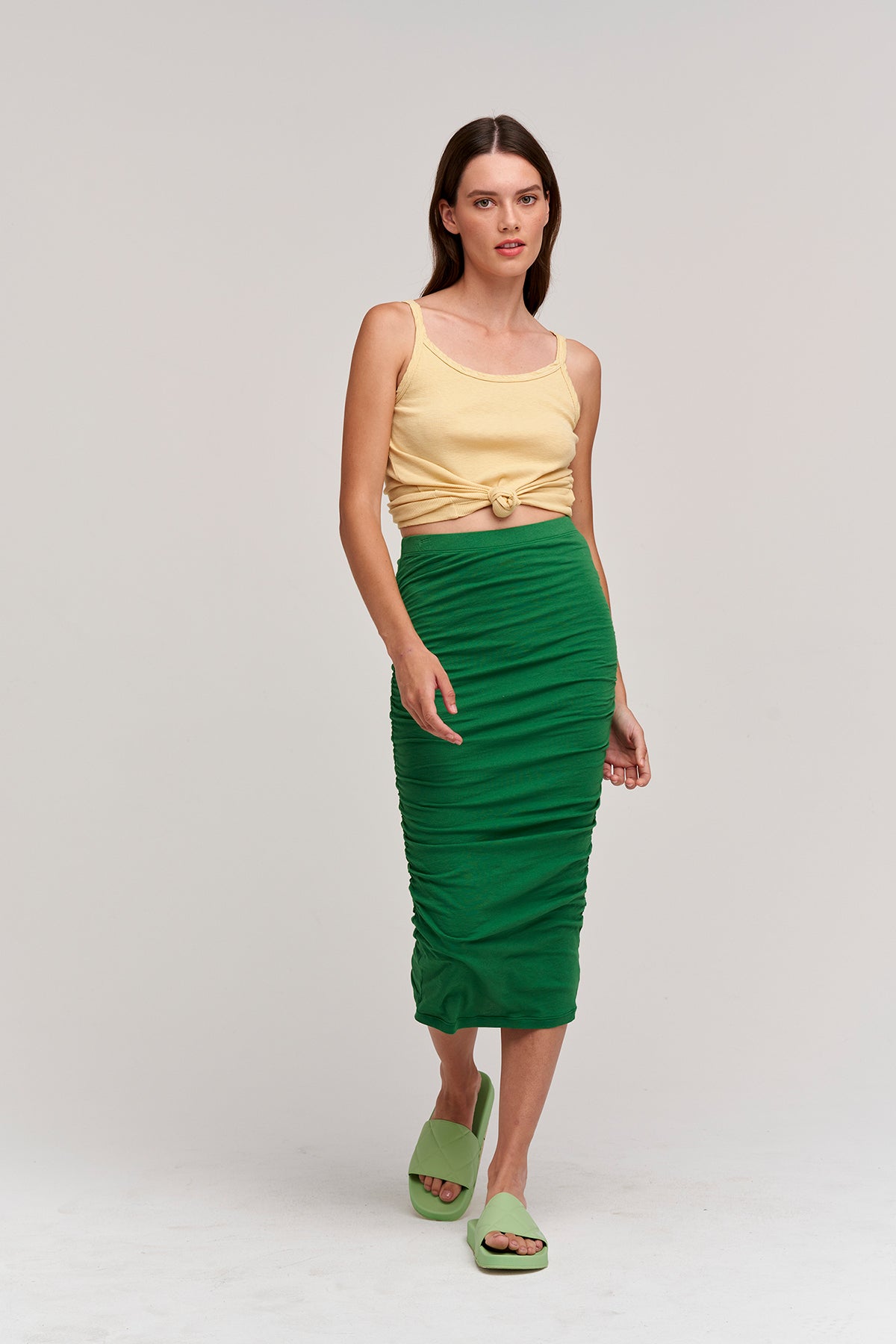LISA SHIRRED SEAM SKIRT - Velvet Staging 2.0-26916221255876
